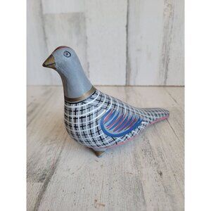 Ceramic vintage Mexican pigeon Bird design art Xmas decor